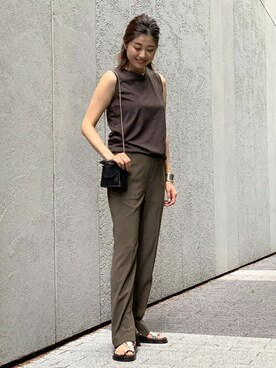 「AP STUDIO（エーピーストゥディオ）のアイテム（バッグ）」を使った、staff Wさん（レディース・168cm）の春コーディネート