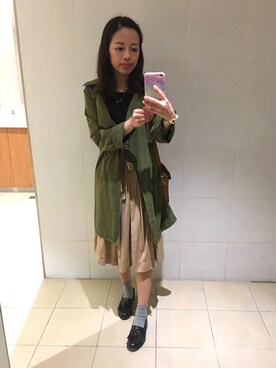 「LOVFEE（ラッフィ）のアイテム（ジャケット/アウター）」を使った、Jennyさん（レディース・152cm）の冬コーディネート