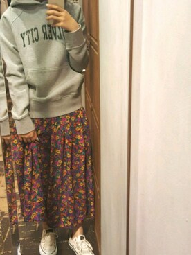 「YECCA VECCA（イェッカヴェッカ）のアイテム（パーカー）」を使った、namiさん（レディース・157cm）の冬コーディネート