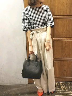 「story.（ストーリー）のアイテム」を使った、namiさん（レディース・157cm）の春コーディネート