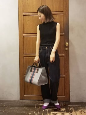 「カラーパンプス」｜namiさん（レディース・157cm）の夏コーディネート