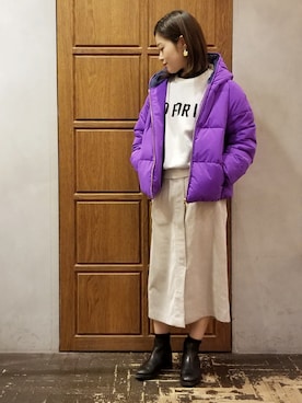 「Editt by YECCA VECCA（エディットバイイェッカヴェッカ）のアイテム（その他アウター）」を使った、namiさん（レディース・157cm）の冬コーディネート
