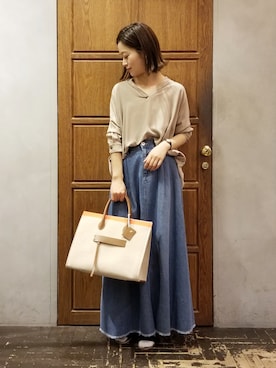 「Editt by YECCA VECCA（エディットバイイェッカヴェッカ）のアイテム」を使った、namiさん（レディース・157cm）の春コーディネート