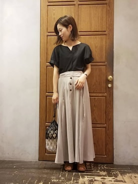 「YECCA VECCA（イェッカヴェッカ）のアイテム」を使った、namiさん（レディース・157cm）の夏コーディネート