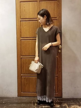 「YECCA VECCA（イェッカヴェッカ）のアイテム」を使った、namiさん（レディース・157cm）の夏コーディネート