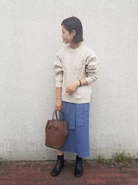 「Editt by YECCA VECCA（エディットバイイェッカヴェッカ）のアイテム」を使った、namiさん（レディース・156cm）の秋コーディネート