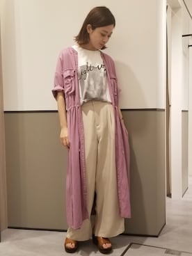 「YECCA VECCA（イェッカヴェッカ）のアイテム」を使った、namiさん（レディース・156cm）の夏コーディネート