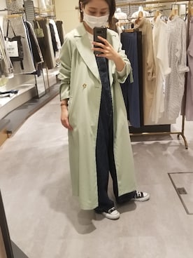 「春コート」｜「アイテム（ブルゾン）」を使った、namiさん（レディース・156cm）の冬コーディネート