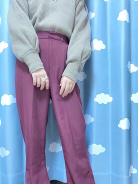 「apres jour（アプレジュール）のアイテム（スラックス）」を使った、🤖さん（レディース・156cm）の冬コーディネート