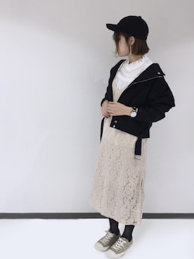 「WILD THINGS（ワイルドシングス）のアイテム（キャップ）」を使った、yoshiさん（レディース・166cm）の冬コーディネート