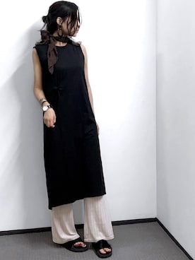 「TIMEX（タイメックス）のアイテム」を使った、yoshiさん（レディース・166cm）の夏コーディネート