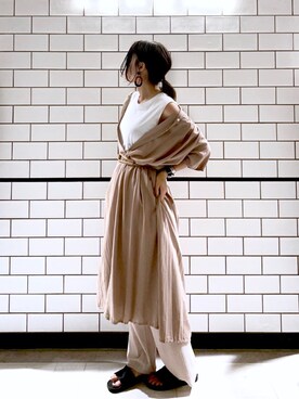 「アイテム（シャツワンピース）」を使った、yoshiさん（レディース・166cm・20代）の夏コーディネート
