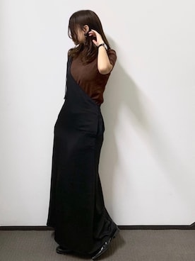 「ブラック×ブラウン」｜yoshiさん（レディース・166cm）の秋コーディネート