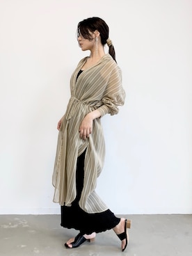 「部屋撮り」｜「アイテム（ワンピース/ドレス）」を使った、yoshiさん（レディース・167cm）の春コーディネート