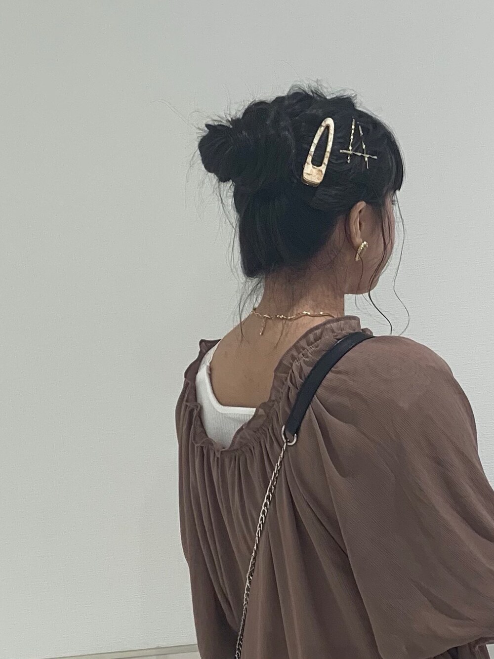 「しまむらのアイテム（シャツ/ブラウス、ピンク系）」を使った、くれはさん（レディース・149cm）の夏コーディネートの1枚目の写真