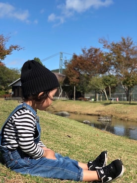 「ナイキスニーカー」｜「アイテム（オールインワン・サロペット）」を使った、SA__YOさん（レディース・153cm）の秋コーディネート