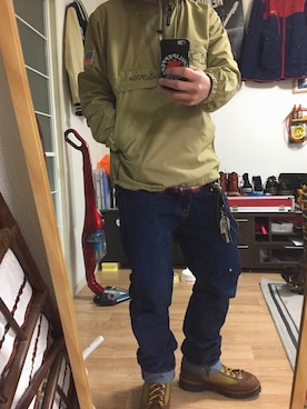 「ナイロンパーカー」｜「アイテム（ブーツ）」を使った、Naoto  Fruscianteさん（メンズ・168cm）の春コーディネート
