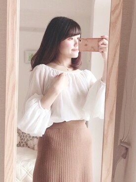 yuriさんの「WOMEN メリノブレンドリブスカート」を使ったコーディネート