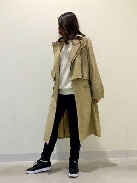 「AVIREX（アヴィレックス）のアイテム（トレンチコート）」を使った、ayanoさん（レディース・161cm）の春コーディネート