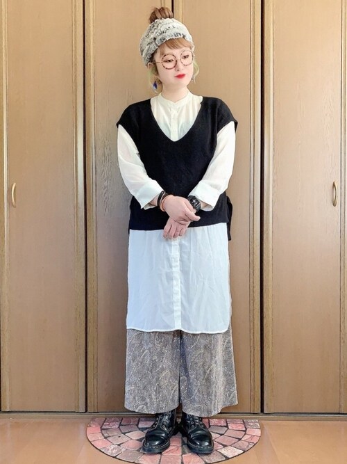 そねぽよ しまむらのシャツ ブラウスを使ったコーディネート Wear そねぽよ しまむらのシャツ ブラウスを使ったコーディネート Wear