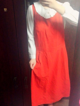 「earth holic（アースホリック）のアイテム（シャツ/ブラウス、ホワイト系）」を使った、もよ子さん（レディース・160cm）の秋コーディネート