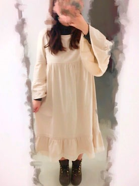 「no brand（ノーブランド）のアイテム（その他アンダーウェア/インナー、ブラック系）」を使った、もよ子さん（レディース・160cm）の秋コーディネート