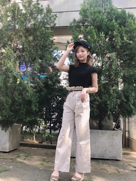 「アイテム（キャスケット）」を使った、Reina¨̮♡さん（レディース・152cm・10代）の春コーディネート