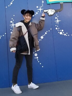 「Another Edition（アナザーエディション）のアイテム（その他アウター）」を使った、tomomiさん（レディース・150cm）の冬コーディネート