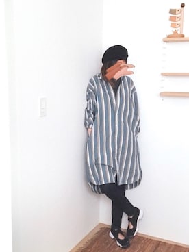 「NATURAL BEAUTY BASIC（ナチュラルビューティーベーシック）のアイテム（ハンチング/ベレー帽）」を使った、𝚖𝚒𝚑𝚘さん（レディース・166cm）の春コーディネート
