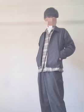 「GLOBAL WORK（グローバルワーク）のアイテム（ジャケット/アウター、ブラック系）」を使った、ボブサさん（メンズ・178cm）の冬コーディネート