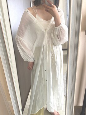 「Chico（チコ）のアイテム（シャツワンピース）」を使った、erisuさん（レディース・168cm）の夏コーディネート