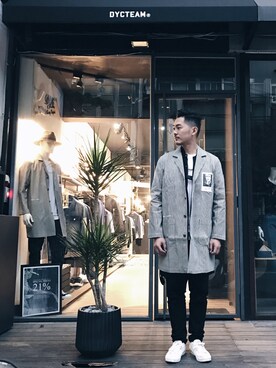 「WEAR」｜「アイテム（チェスターコート）」を使った、DYCTEAM®_McFlyさん（メンズ・175cm）の冬コーディネート