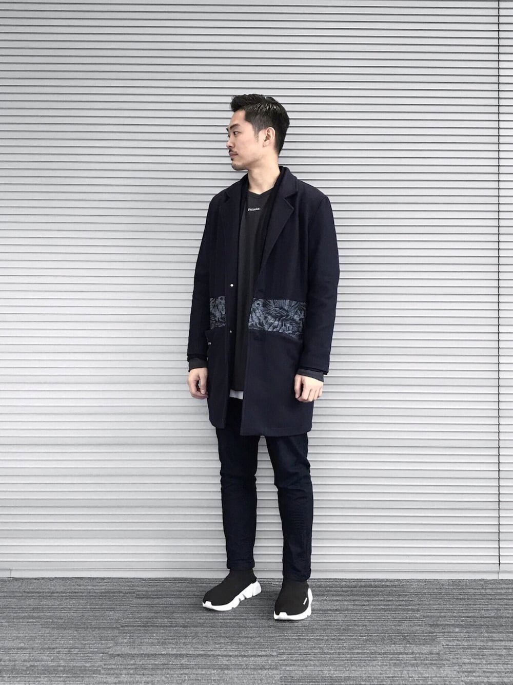 「dycteam、DYC、ootd、streetfashion、Taiwan、TOKYO、blue」｜「DYCTEAMのアイテム（ダッフルコート、ブルー系）」を使った、DYCTEAM®_McFlyさん（メンズ・175cm）の春コーディネートの1枚目の写真