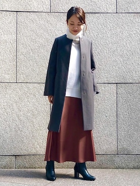 「green label relaxing（グリーンレーベルリラクシング）のアイテム（その他アウター）」を使った、橋本（hashimoto）さん（レディース・165cm）の秋コーディネート