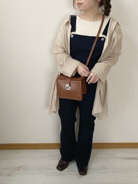 「Heather（ヘザー）のアイテム（サロペット/オーバーオール）」を使った、Kapさん（レディース・150cm）の春コーディネート