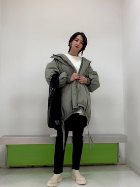 「JEANASIS（ジーナシス）のアイテム（ダウンジャケット/コート）」を使った、ＲＥＩさん（レディース・164cm）の秋コーディネート