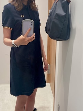 「FRED PERRY（フレッドペリー）のアイテム（ワンピース/ドレス）」を使った、n.さん（レディース・163cm）の夏コーディネート