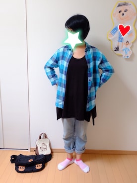 「チャイハネ（チャイハネ）のアイテム（タンクトップ）」を使った、ちぇぶさんさん（レディース・154cm）の夏コーディネート