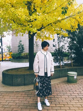 「TODAYFUL（トゥデイフル）のアイテム（ノーカラージャケット）」を使った、NECOさん（レディース・164cm）の冬コーディネート