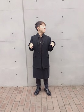 「wearhalloween2017」｜「アイテム（チェスターコート）」を使った、しょーたさん（メンズ・165cm）の秋コーディネート