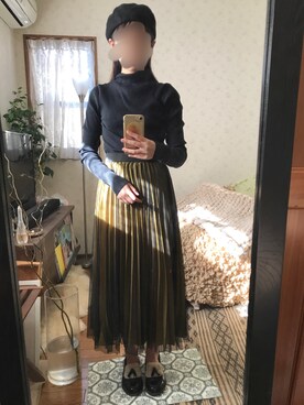 YUKIさんの「チュールonプリーツスカート」を使ったコーディネート