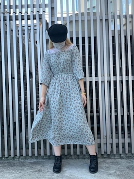 「アイテム（キャスケット）」を使った、MIYUUさん（レディース・161cm）の夏コーディネート