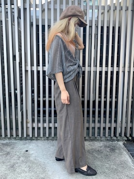 「アイテム（キャスケット）」を使った、MIYUUさん（レディース・161cm）の秋コーディネート