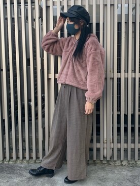 「無（ム）のアイテム」を使った、MIYUUさん（レディース・161cm）の秋コーディネート