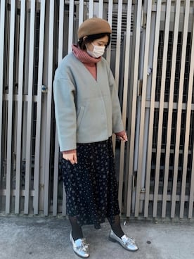 「無（ム）のアイテム」を使った、MIYUUさん（レディース・161cm）の冬コーディネート