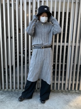 「無（ム）のアイテム」を使った、MIYUUさん（レディース・161cm）の冬コーディネート