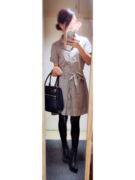 Arnold Palmer Timeless アーノルドパーマータイムレス のシャツワンピースを使った人気ファッションコーディネート Wear