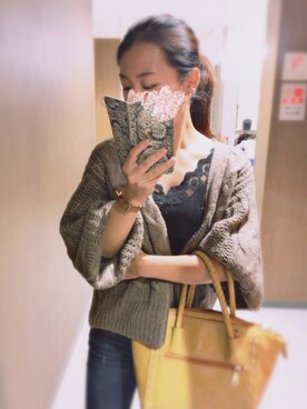 「GRL（グレイル）のアイテム（ピアス（両耳用））」を使った、Mamiさん（レディース・151cm）の秋コーディネート