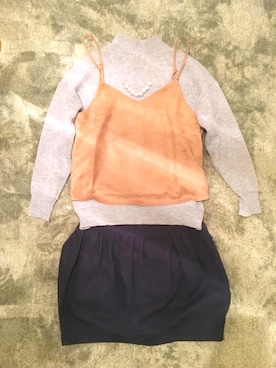 「アイテム（キャミソール、ベージュ系）」を使った、ひさこさん（レディース・154cm）の春コーディネート