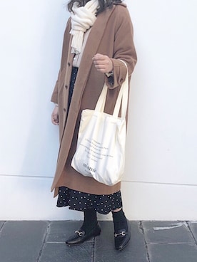 「新年一発目」｜「アイテム（チェスターコート）」を使った、かなさん（レディース・163cm）の冬コーディネート